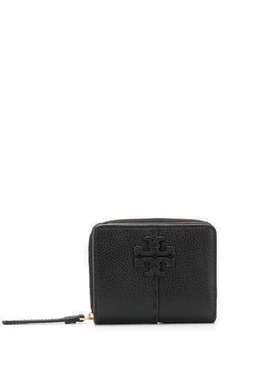 Tory Burch logo plaque zipped leather purse 64522