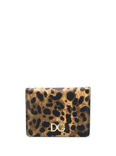 Dolce & Gabbana маленький кошелек с леопардовым принтом BI1211AI915