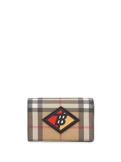 Burberry кошелек в клетку Vintage Check с логотипом 8020741