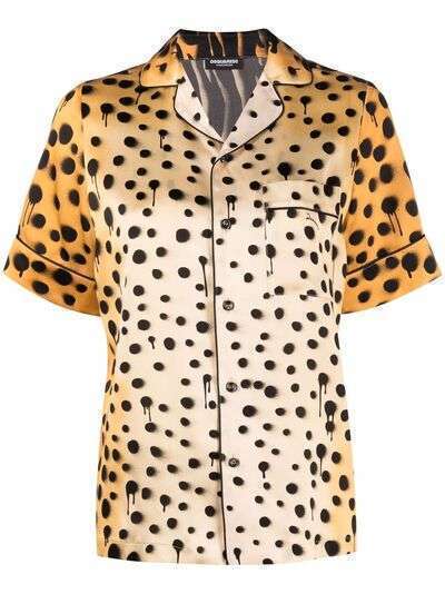 Dsquared2 пижамная рубашка с леопардовым принтом