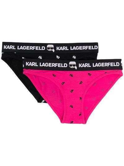 Karl Lagerfeld комплект из двух трусов-брифов Ikonik
