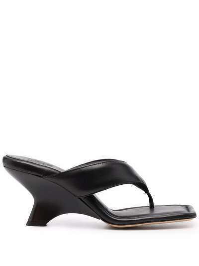 GIABORGHINI padded leather heeled sandals