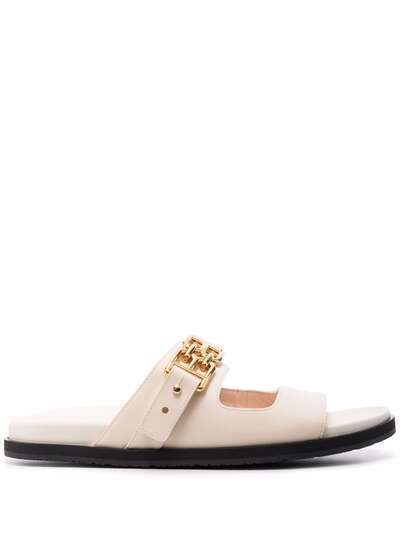 Bally B-Chain double-strap leather sandals