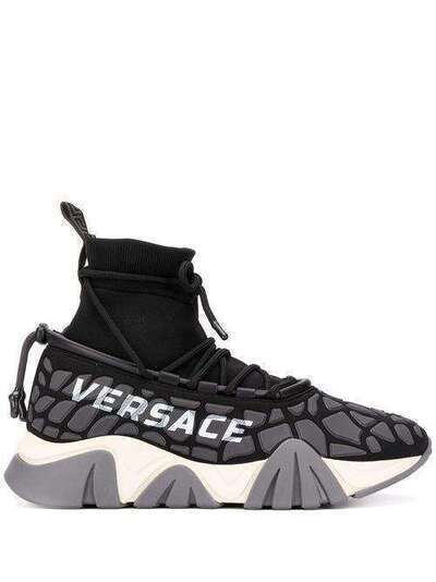 Versace кроссовки Squalo на шнуровке DSU7875DTELCG