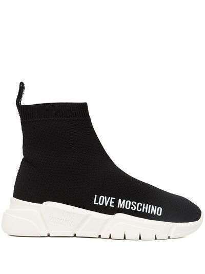 Love Moschino кроссовки-носки на массивной подошве