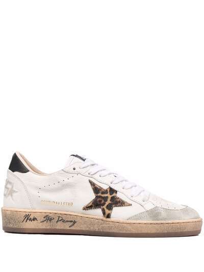 Golden Goose кеды Ball Star с леопардовым принтом