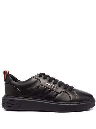 Bally logo-plaque leather sneakers