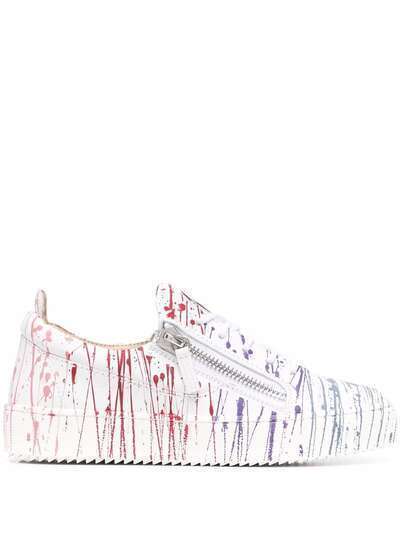 Giuseppe Zanotti кроссовки Frankie с эффектом разбрызганной краски