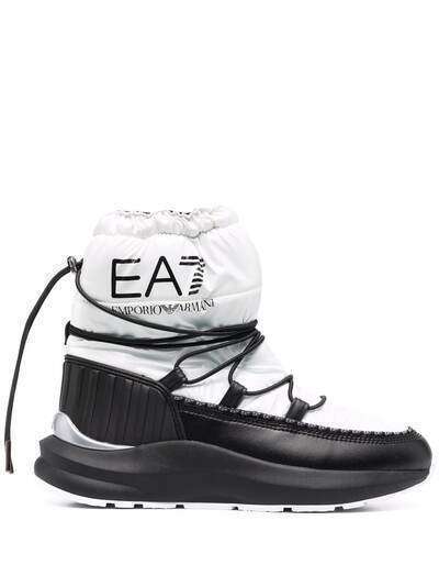 Ea7 Emporio Armani дутые ботинки с логотипом