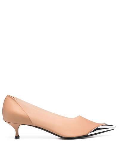 Nº21 metal toe transparent pumps