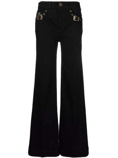 Versace Jeans Couture расклешенные брюки с пряжками