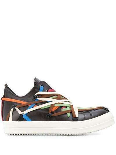 Rick Owens кроссовки с разноцветными шнурками RU20S7891LTYW1