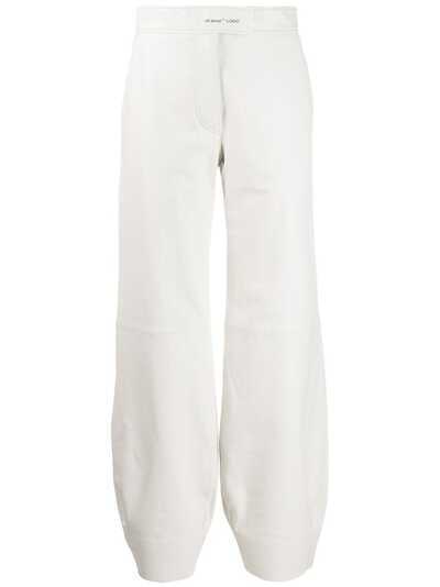 Off-White брюки с ремешками на липучке