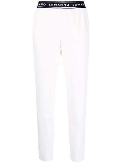 ERMANNO FIRENZE logo-waist tapered trousers