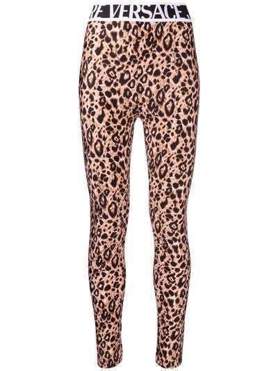 Versace Jeans Couture легинсы с леопардовым принтом