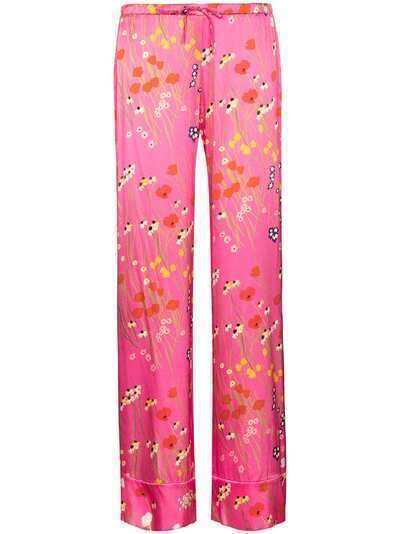Bernadette прямые брюки Louis с цветочным принтом