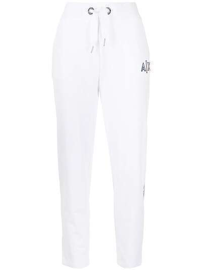 Armani Exchange спортивные брюки с вышитым логотипом и кулиской