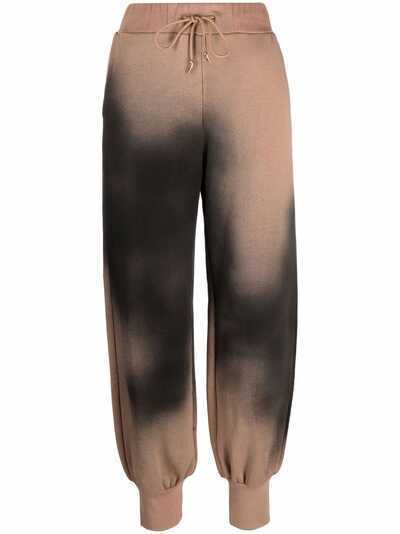Roberto Cavalli Хлопковые спортивные штаны с принтом "тай-дай"