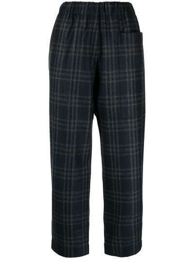 Sofie D'hoore check-pattern straight-leg cropped trousers