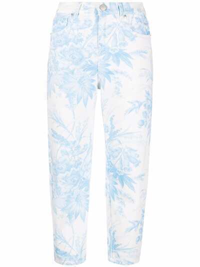 TWINSET укороченные брюки с цветочным узором