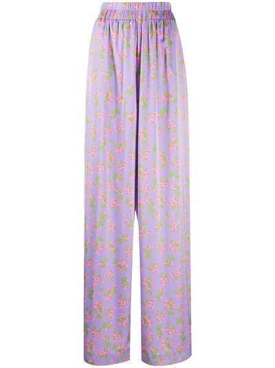 Natasha Zinko пижамные брюки с цветочным принтом