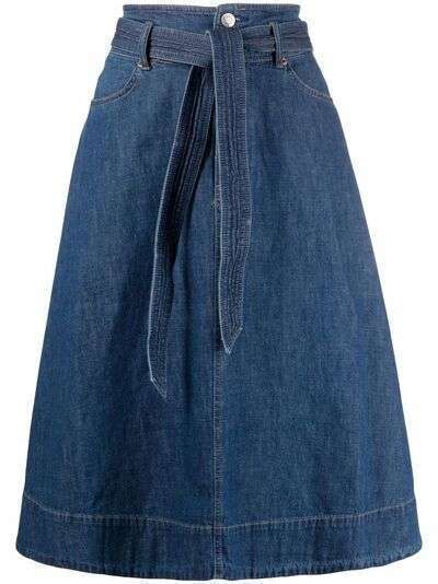 Lauren Ralph Lauren джинсовая юбка с завышенной талией