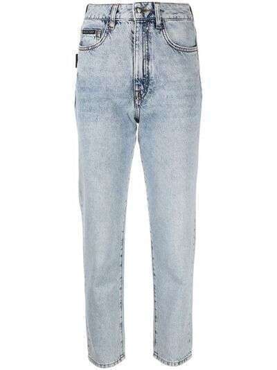 Philipp Plein укороченные джинсы бойфренды с завышенной талией