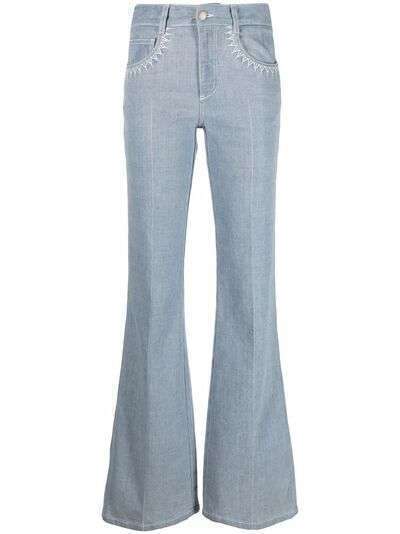 Chloé embroidered-design flared jeans