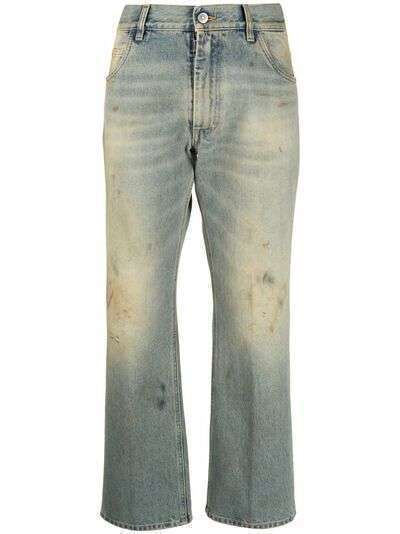 Maison Margiela расклешенные джинсы с эффектом потертости