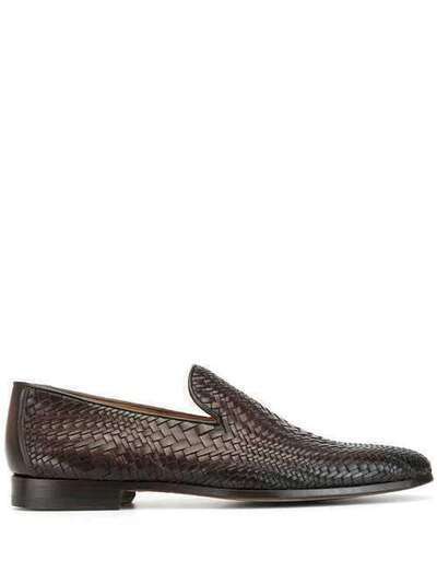 Magnanni woven leather low heel loafers 22702