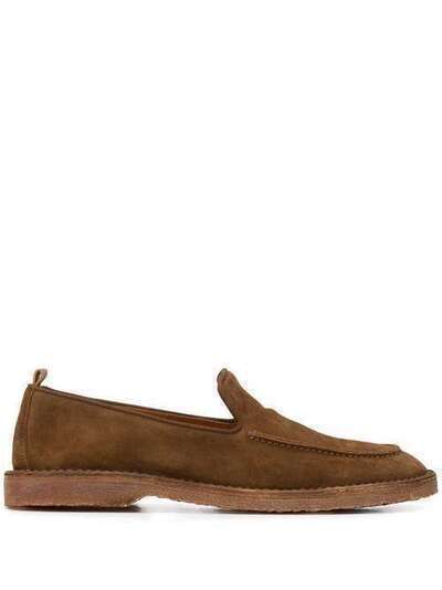 Buttero almond-toe leather loafers B8800GORHMARRONE
