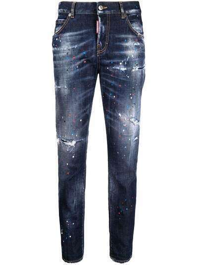 Dsquared2 прямые джинсы с эффектом разбрызганной краски