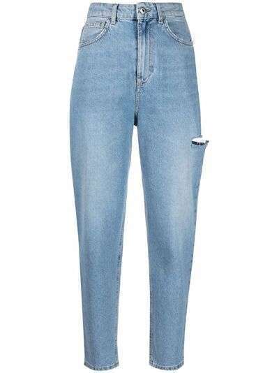 LIU JO прямые джинсы с завышенной талией и прорезями