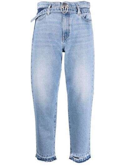PINKO джинсы с присборенной талией и логотипом