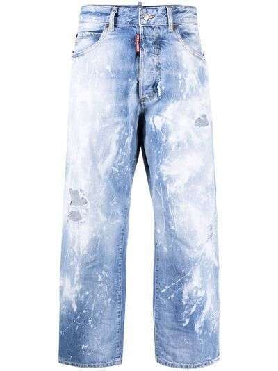 Dsquared2 широкие джинсы с эффектом разбрызганной краски