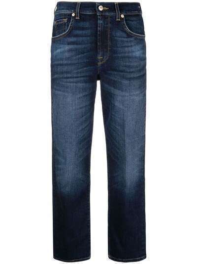 7 For All Mankind укороченные джинсы с завышенной талией