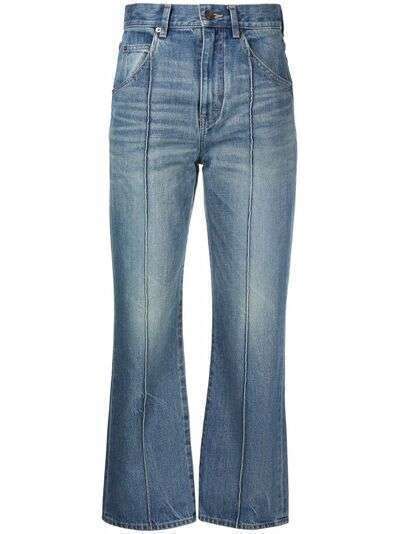 Saint Laurent укороченные джинсы с завышенной талией