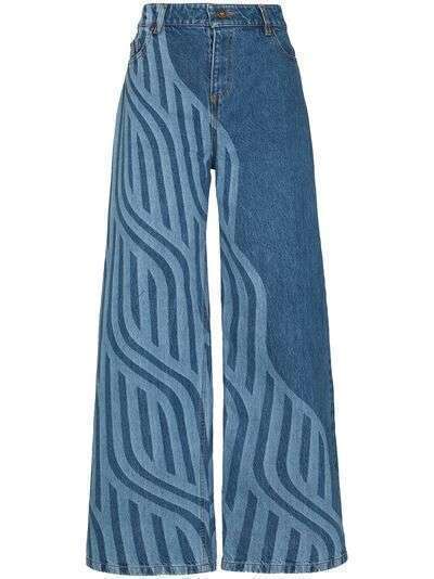 Ahluwalia широкие джинсы с принтом