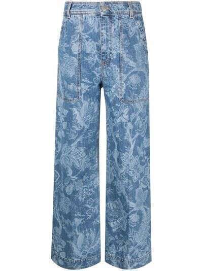 ETRO джинсы с цветочным принтом