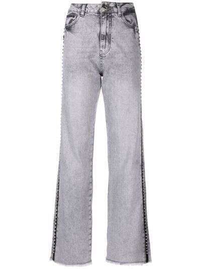 Philipp Plein широкие джинсы с кристаллами