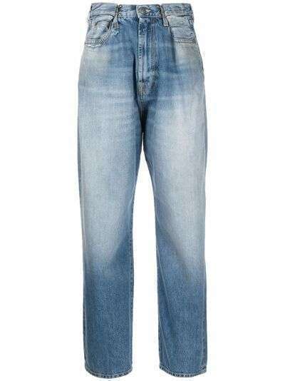 R13 широкие джинсы с завышенной талией