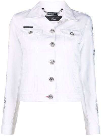 Philipp Plein джинсовая куртка с кристаллами