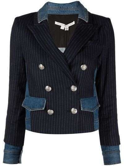 Veronica Beard Arberie panelled pinstripe blazer