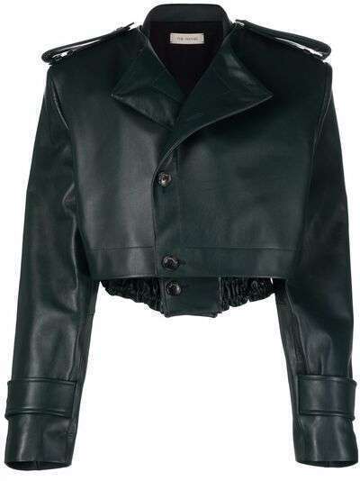 The Mannei cropped leather jacket