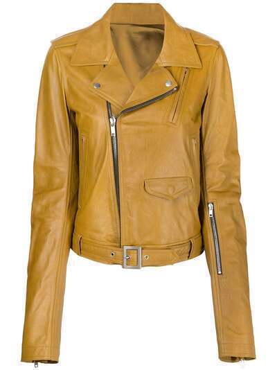 Rick Owens leather biker jacket