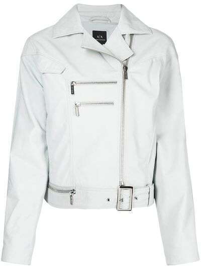 Armani Exchange байкерская куртка с карманами