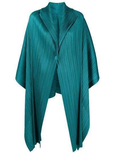 Pleats Please Issey Miyake кейп с плиссировкой