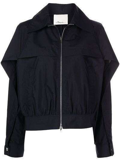 3.1 Phillip Lim cape-sleeves boxy zip-up jacket