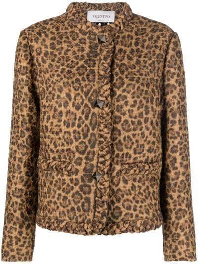 Valentino куртка с леопардовым принтом