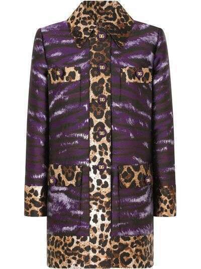 Dolce & Gabbana animal-print single-breasted jacket